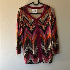 Tabitha Multicolor Chevron Cardigan